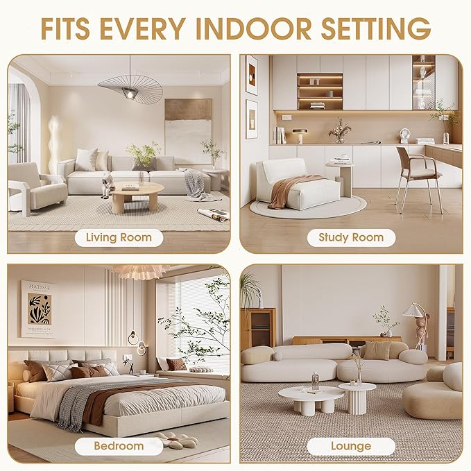 HOMEFUN Sleeper Chair Bed Lazy-Friendly Indoor Chaise Lounge with Storage Cell Phone Bracket Multifunctional Sofa for Bedroom Living Room Small Space Adults