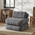 Claiks Folding Sofa Bed Boneless Chair with Pillow Sleeper Sofa with Back Support Sleeper Chair Portable Fold Out Chair Bed Comfy Foldable Mattress for Living Room Dark Grey Single