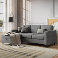 78 Sectional Sofa Couches for Living Room Convertible L Shaped Couch with Storage Ottoman Deep Seat Pet-Friendly Linen Fabric Sofa Set for Small Space Apartment Dorm