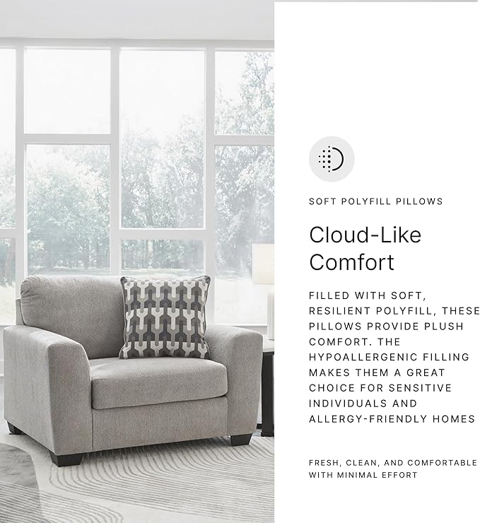 Signature Design by Ashley Avenal Park Classic Upholstered Oversized Chair with Removable Cushion Light Gray