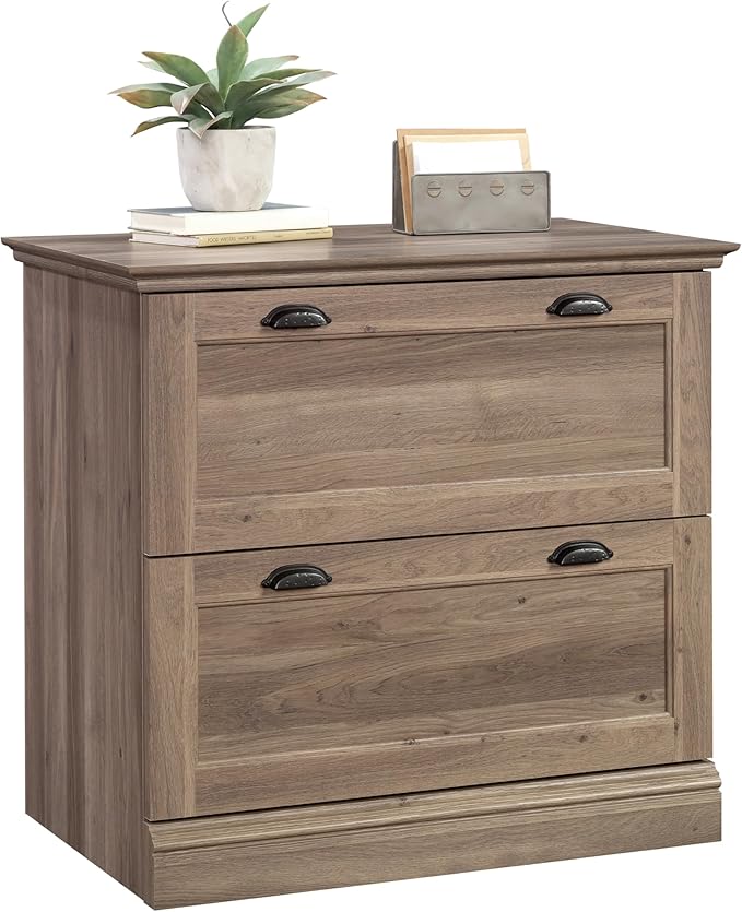 2 Drawer Small File Cabinet with Lock Under Desk Locking Storage Drawers Organizer for Home Office Engineered Wood Filing CabinetsAssembly RequiredBrown