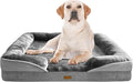 Orthopedic Dog Bed with Sides - Dog Sofa Beds for Extra Large Dogs Supportive Foam Pet Couch Bed with Washable Removable Cover Waterproof Lining and Non-Slip Bottom Grey - XL