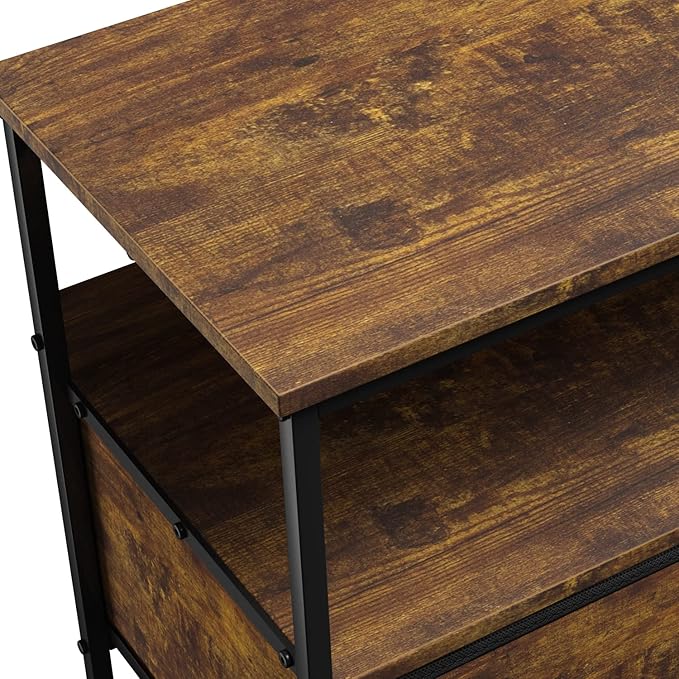 Sorbus TV Stand Dresser with 2 Drawers - Television Riser Chest with Storage - Bedroom Living Room Closet &amp Dorm Furniture