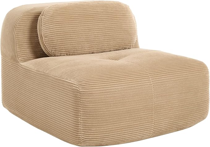 Modular Sectional Sofa Cloud Couch Middle Seat Armless Seat Camel