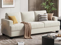Fadware Sofa Couch 3 Seater Sofa with Suppleness Armrests Fabric Deep Seat Sofa with Upholstered Cushion&amp Backrests Modern Comfy Couch for Living Room Apartment
