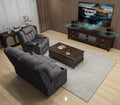 COMHOMA Loveseat Recliner SofaFabric Home Theater Seating SeatsRV Manual Reclining Chair with Bluetooth SpeakersLiving Room Furniture Set2+1