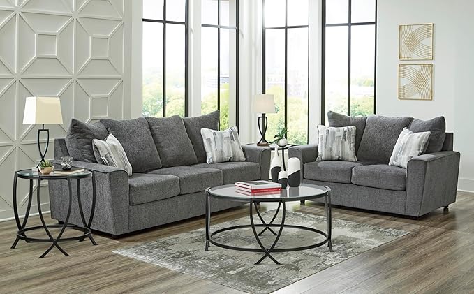 Signature Design by Ashley Stairatt Casual Sofa with Flared Arms Gray