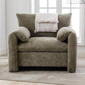 Lifeand 38.6 W Modern Style Chenille Oversized Armchair Accent Chair Single Sofa for Living Room BedroomGreen