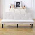 Convertible Futon Sofa BedCorduroy Folding Loveseat Couch with Adjustable BackrestDouble Sleeper Sofa Couches for Small Spaces Living Rooms Apartment Office (Beige-1)