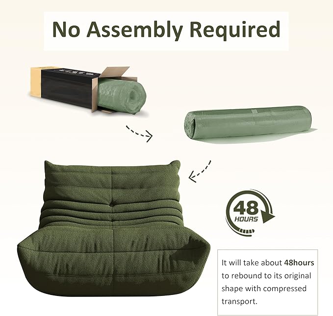 Bean Bag Chairs for Adults Floor Gaming Bean Bag Chair Memory Foam BeanBag Chair Bean Bag Sofa with Filler Faux Fur Fireside Beanbags Lazy Sofa for HomeApartment or Gaming Venue (Coffee Single)