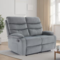 Velvet Recliner Loveseat Manual Double Loveseat Recliner RV Reclining Love Seat with Side Pockets for Living Room Home Theater