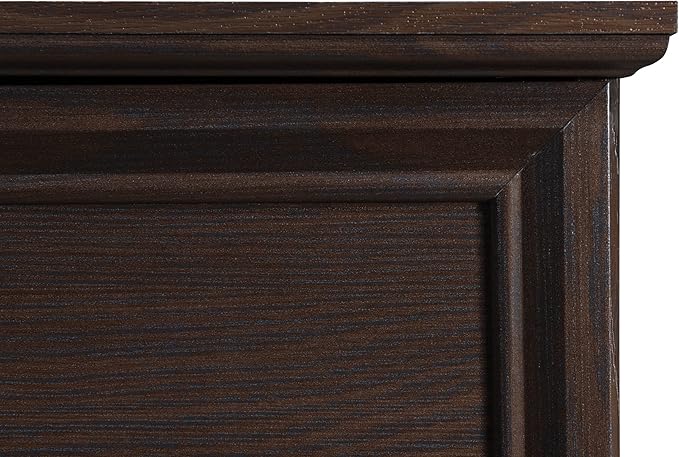 OSP Home Furnishings Jefferson Executive Office Desk with Power Hub and Lockdowel Fastening System Espresso