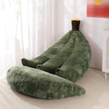 Banana Bean Bag Chair with Ottoman Floor Sofa Bed with Footrest Comfy Convertible Lounger for Adults Plush Couch for Bedroom Living Room or Dorm L-DarkGreen