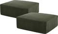 Sectional Sleeper Sofa Couches for Living Room-113'' 3 Seat U-Shaped Lounge Couch-No Assembly Required Modular Corduroy Convertible Full Sponge Compression Sofas for House Big Space(Green)