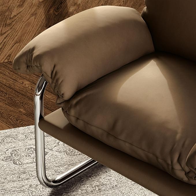 Modway Ansel Performance Velvet Accent Chair in Taupe - Stain-Resistant Velvet Lounge Chair for Living Room Bedroom - Corner Reading Chair with Arms and Removable Cushions