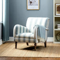 Upholstered Accent Chair with Arms and Wooden Legs Modern Comfy Armchair Reading Chair for Living Room Bedroom