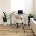 EMMA + OLIVER Small 36 Rustic Natural Home Office Folding Computer Desk - Laptop Desk