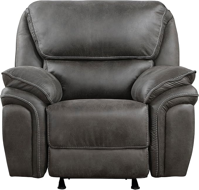 Lexicon Dorritt Mircofiber Manual Rocker Reclining Chair Gray