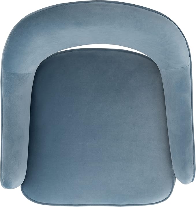 SAFAVIEH Home Collection Dublyn Light Blue Velvet/Gold Accent Chair