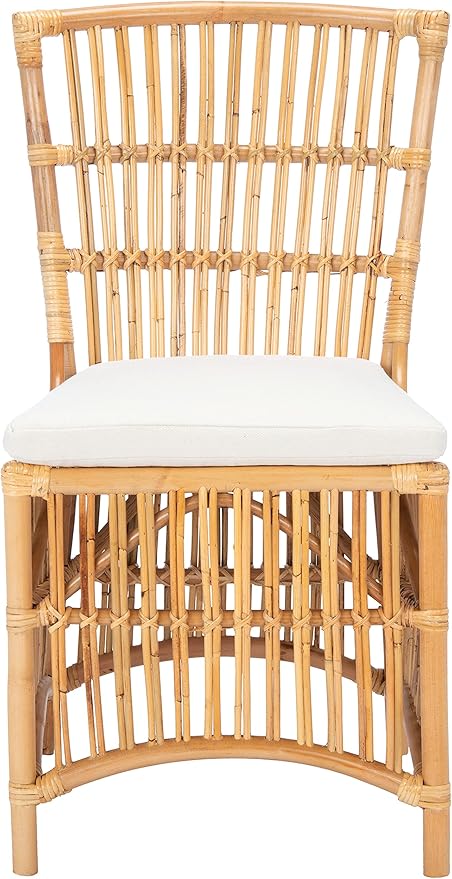Safavieh Home Collection Erika Rattan Cushion (Set of 2) Accent Chair Natural/White