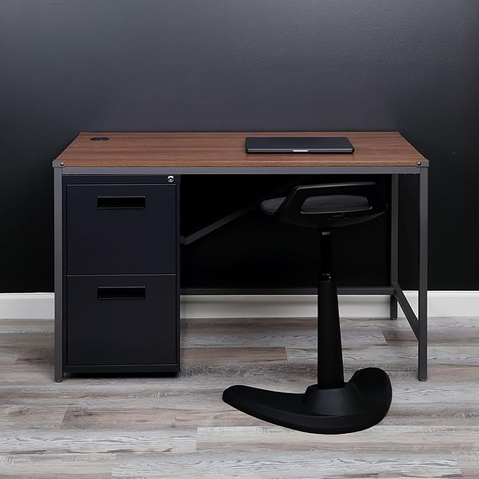 Alera PA54-2820CH Two-Drawer Metal Pedestal File 16w x 19-1/2d x 28-1/2h Charcoal Charcoal