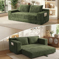 73 Convertible Sofa Bed 2 in 1 Folding Couch Bed Boneless Couch in a Box Cloud Loveseat Sleeper Fold Out Comfy Floor Futon Sofa with 2 Pillows for Living Room Bedroom No Assembly (Green 73)