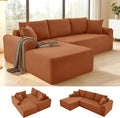 103 Cloud Modular Sectional Couch for Living RoomModern L-Shape Sofa Couch with Chaise Upholstered Modular Sectional Sofa with Deep SeatNo Assembly Required(Orange Left Facing Chaise)