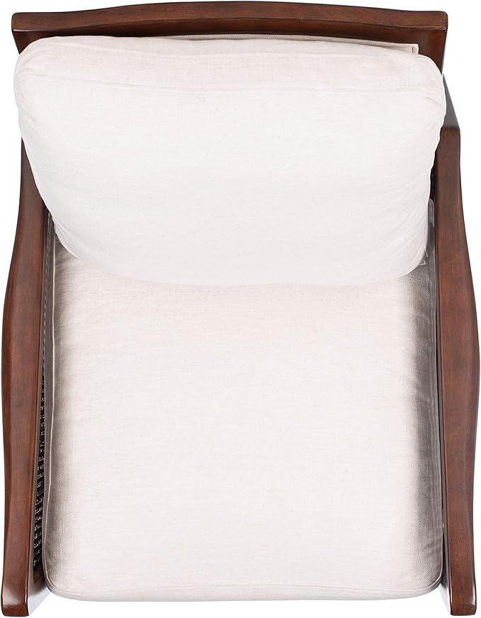 Safavieh Couture Home Moretti Mid-Century Oatmeal Linen Accent Chair
