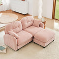 74 Oversized Modular Sectional Sofa Pink Large Sectional Couches for Living Room Chenille Fluffy Sofa Set Cloud Love Seat Comfy Modular Couches with 1 Ottoman Modern Sofas para Sala L Shaped