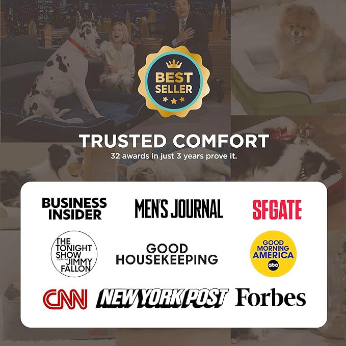 Bedsure Orthopedic Dog Beds for Extra Small Dogs- Washable Dog Cat Bed Waterproof Comfort Pet Couch Sofa with Washable Removable Cover Pets Bed with Nonskid Bottom Grey 20
