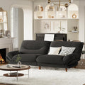 Homall Futon Sofa Bed Modern Loveseat Futon Couch with Adjustable Backrest and Armrests Sleeper Sofa Bed with Wood Frame for Living Room Office Apartment (Fabric Black)
