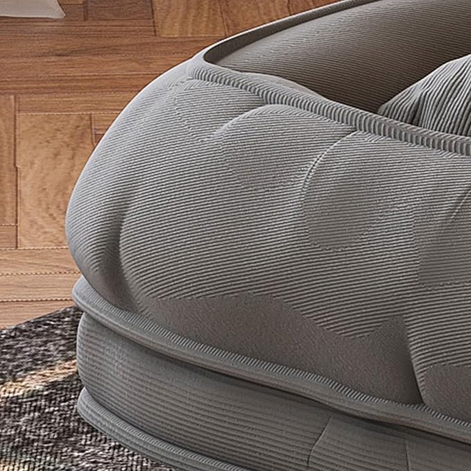 Human Dog Sofa Bed for Adult &amp Pets Corduroy Convertible Lazy Sofa Couch with 5 Adjustable Positions Comfy Upholstered Bean Bag Lounge Chair for Living Room Bedroom Gray