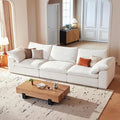 Cloud Couch Sectional 110.2'' Oversized Modular Deep Seat Sofa Comfy White Cloud Couch with Washable Cover for Living Room White 3 Seater
