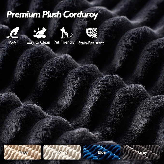 Weaxty Oversized Chaise Lounge Chair Indoor 81 Cloud Plush Modular Sectional Sofa Bed Modern Loveseat Sleeper Chair Fluffy Sofa for Living Room Bedroom No Assembly Required 2PCS Black