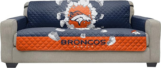 Pegasus Sports NFL Unisex NFL Sofa Couch Reversible Furniture Protector with Elastic Straps 75-inches by 110-inches