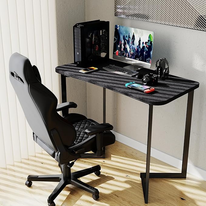 Computer Desk 40 Inch Small Table for OfficeModern Simple Style Writing Study Work Gaming Table for Home Office (Black)