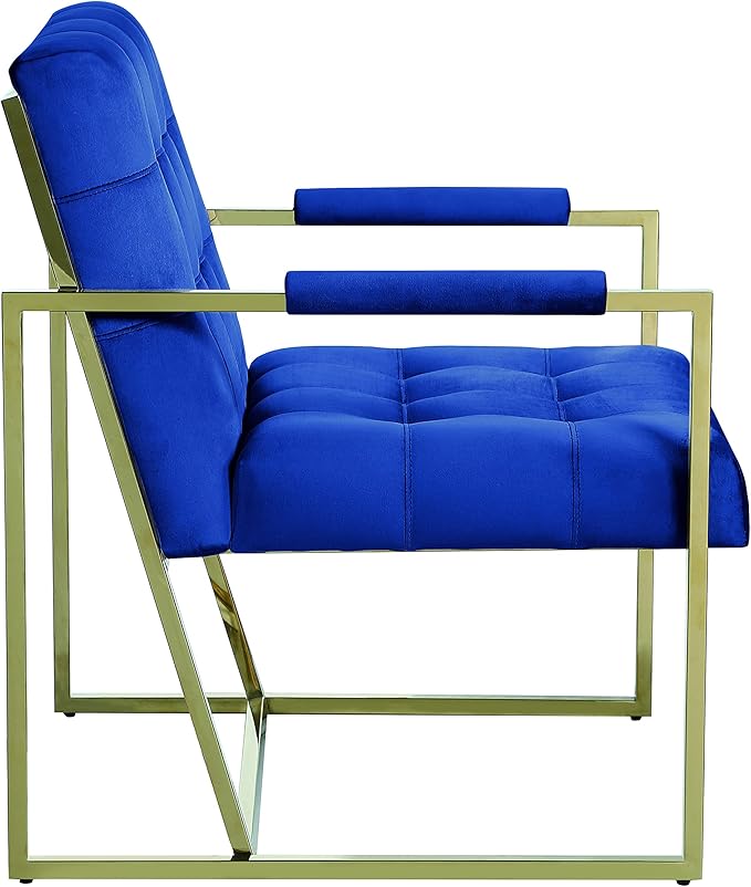 Morden Fort Luxury Chair for Living Room Accent Chair with Golden Metal Frame