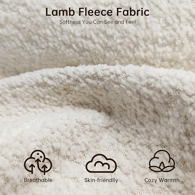 Swivel Accent Chair No Assembly Required Upholstered Boucle Fabric Barrel Chair for Living Room Beige