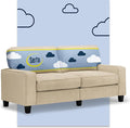 Serta Palisades 73 Track Arm Sofa Easy Care Polyester Soft Pillow Back Pocket Coil Seat Cushions Removable Covers Loveseat or Couch for Small Spaces Living Rooms or Bedrooms Sand Beige
