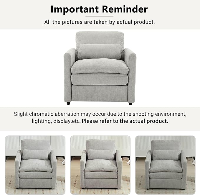 Harper &amp Bright Designs Chenille Fabric Upholstered Sofa Oversized Comfy Cloud Loveseat Sofa Couch Double Plush Cushion for Living Room