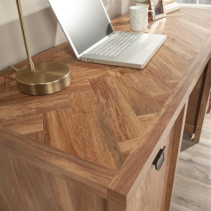 Sauder Cannery Bridge Commercial Office Desk Sindoori Mango Finish