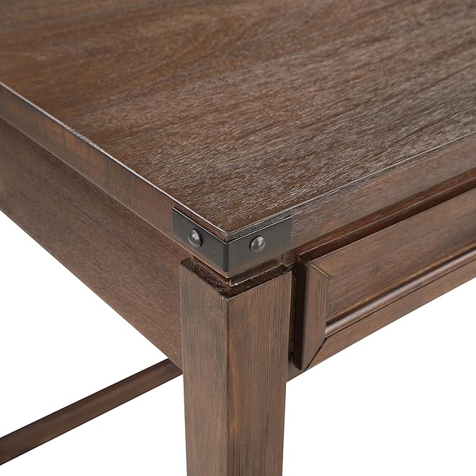OSP Home Furnishings Baton Rouge Work Smart 48-Inch Sit-to-Stand Lift Desk Brushed Walnut Finish