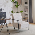 26.38 Modern Beige Lounge Chair with Polyester Upholstery and Sturdy Metal e Ideal for Living Room Bedroom or Office