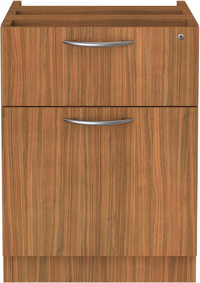 Alera Alera Valencia Series Hanging Pedestal File Left/Right 2-Drawer: Box/File Legal/Letter Modern Walnut15.63 x 20.5 x 19.25