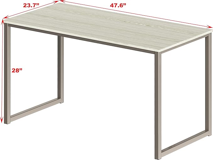 SHW Mission 48-Inch Home Office Computer Desk Maple