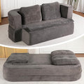 Folding Sofa Bed 78.7 Extra-Long Convertible Sofa Bed with 2 Pillows &amp Blanket 14.6 Thick High-Density Foam Boneless Couch for Bedroom Living Room Apartment Grey