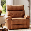 GarveeHome Oversized Recliner Chair 27 Extra Wide Manual Recliner with Heat and Massage 400lbs Heavy Duty PU Leather Single Sofa Large Lazy Chair for Big and Tall Adults Living Room &amp Bedroom