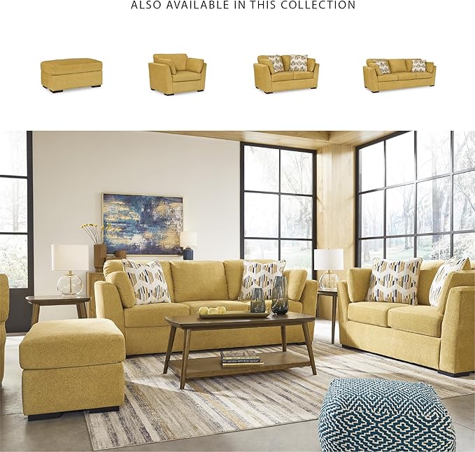 Signature Design by Ashley Keerwick Modern Upholstered Oversized Chair Yellow