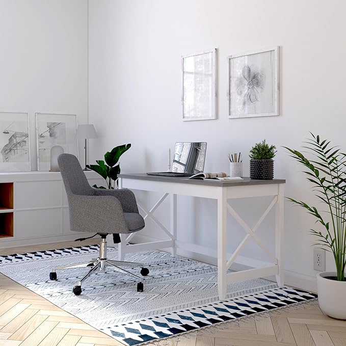 Alera Workspace by Alera Workspace by Alera Farmhouse Writing Desk 47.24 x 23.62 x 29.53 Gray