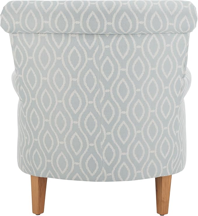 SAFAVIEH Home Collection Hazina Light Blue Geometric Ogee Club Chair
